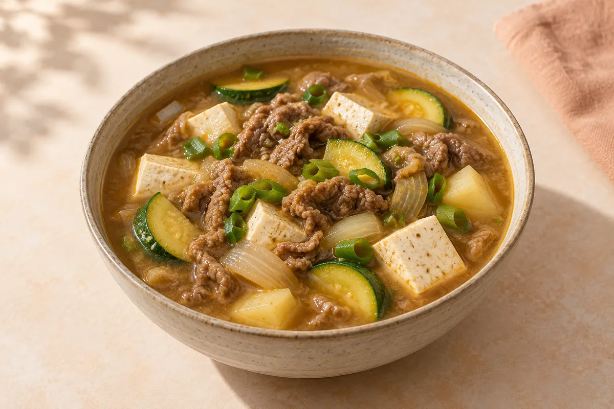차돌 된장찌개 완성 모습 참고 · AI 생성 이미지