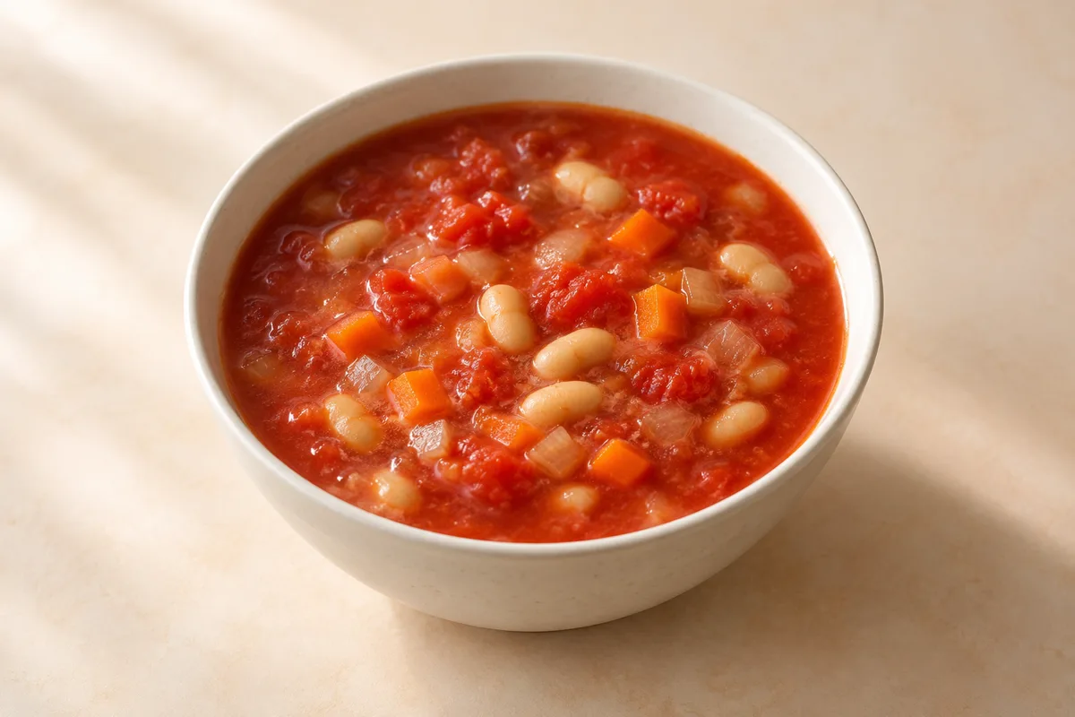 콩 토마토 수프 완성 모습 참고 · AI 생성 이미지