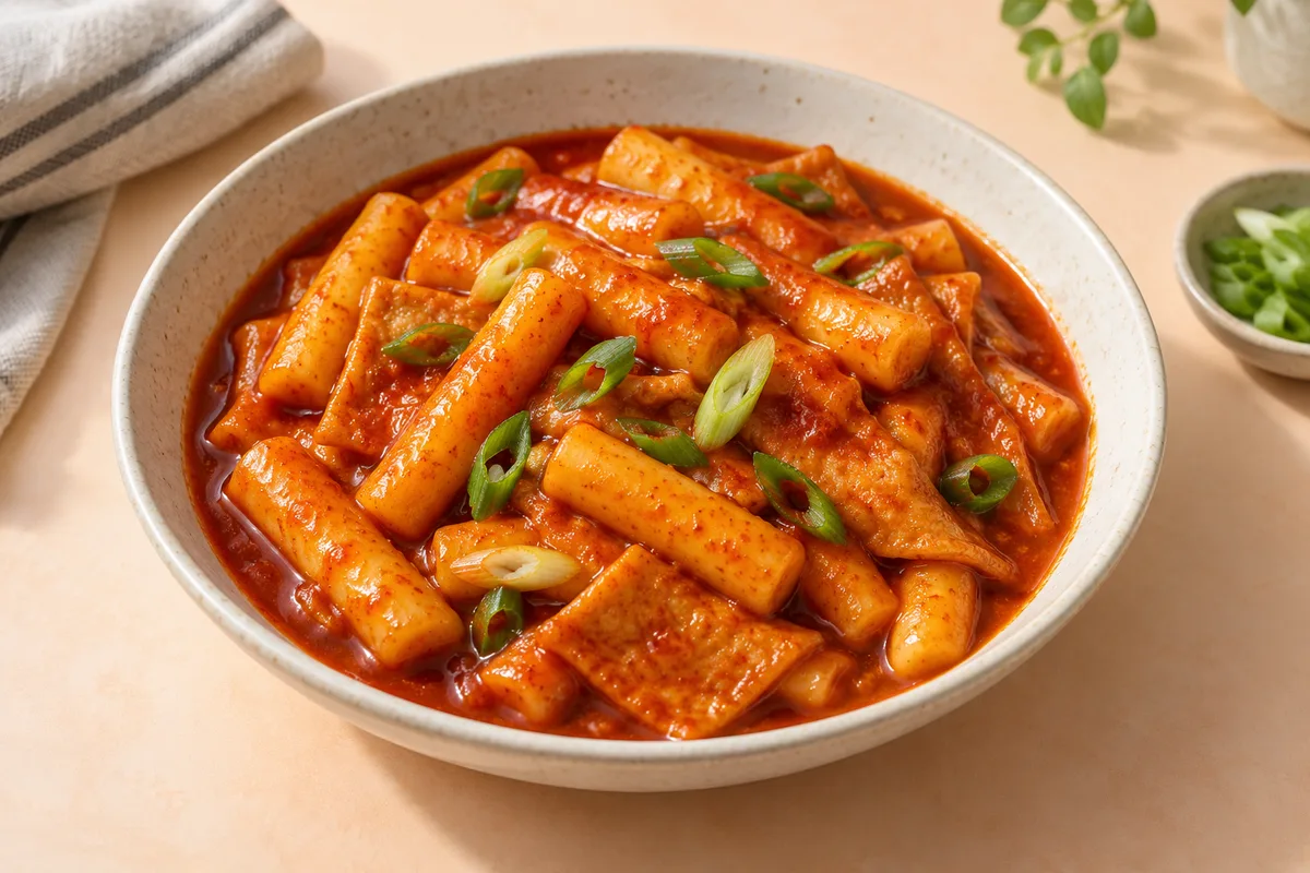 떡볶이 완성 모습 참고 · AI 생성 이미지